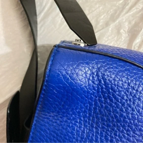 Michael kors blue and black leather Ingrid two way bag rare